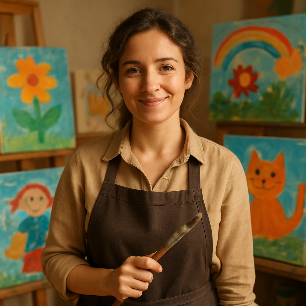 The artist at work