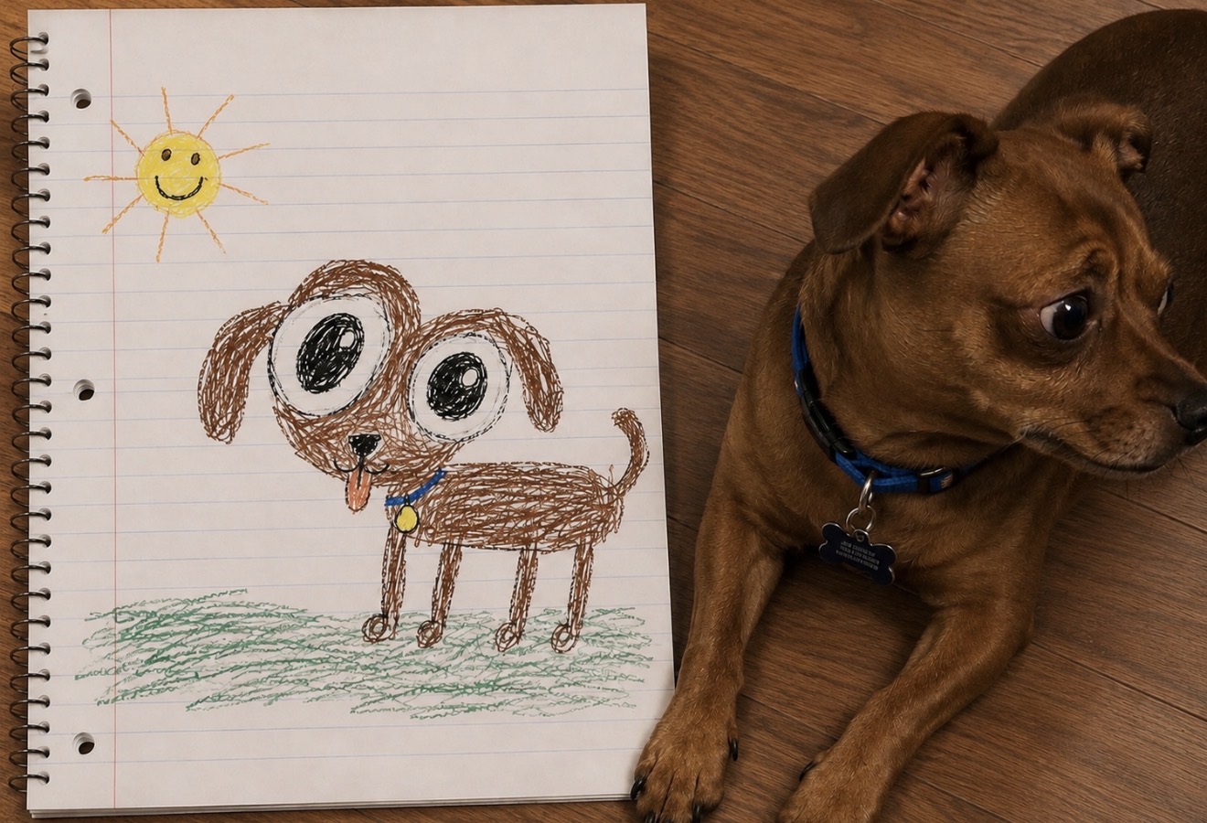 My Best Friend by age 6 - original drawing