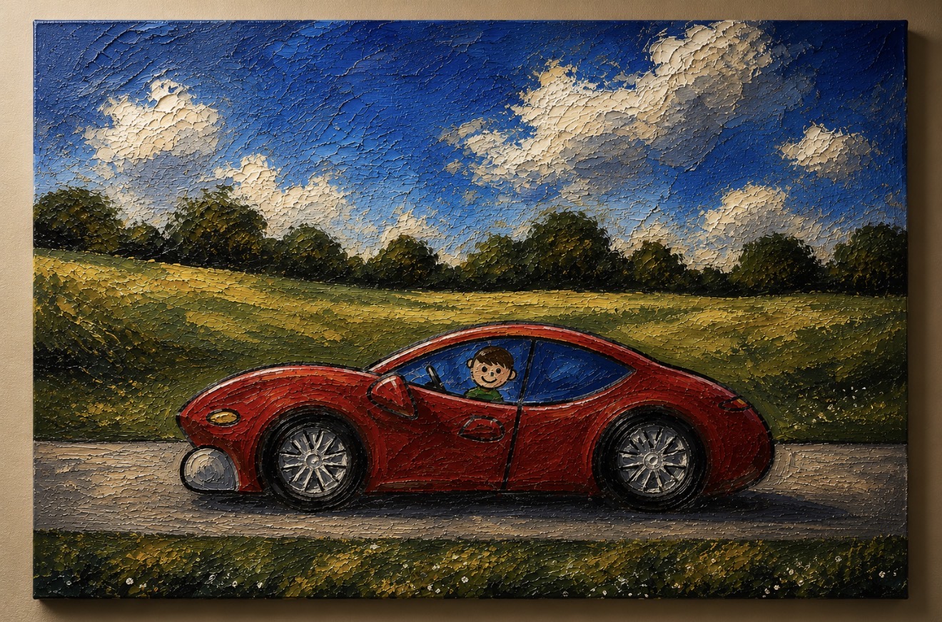 Recreated as painting