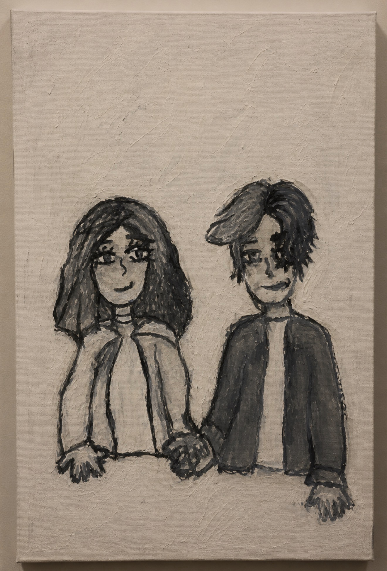 Us, Hand in Hand by Mia - finished painting