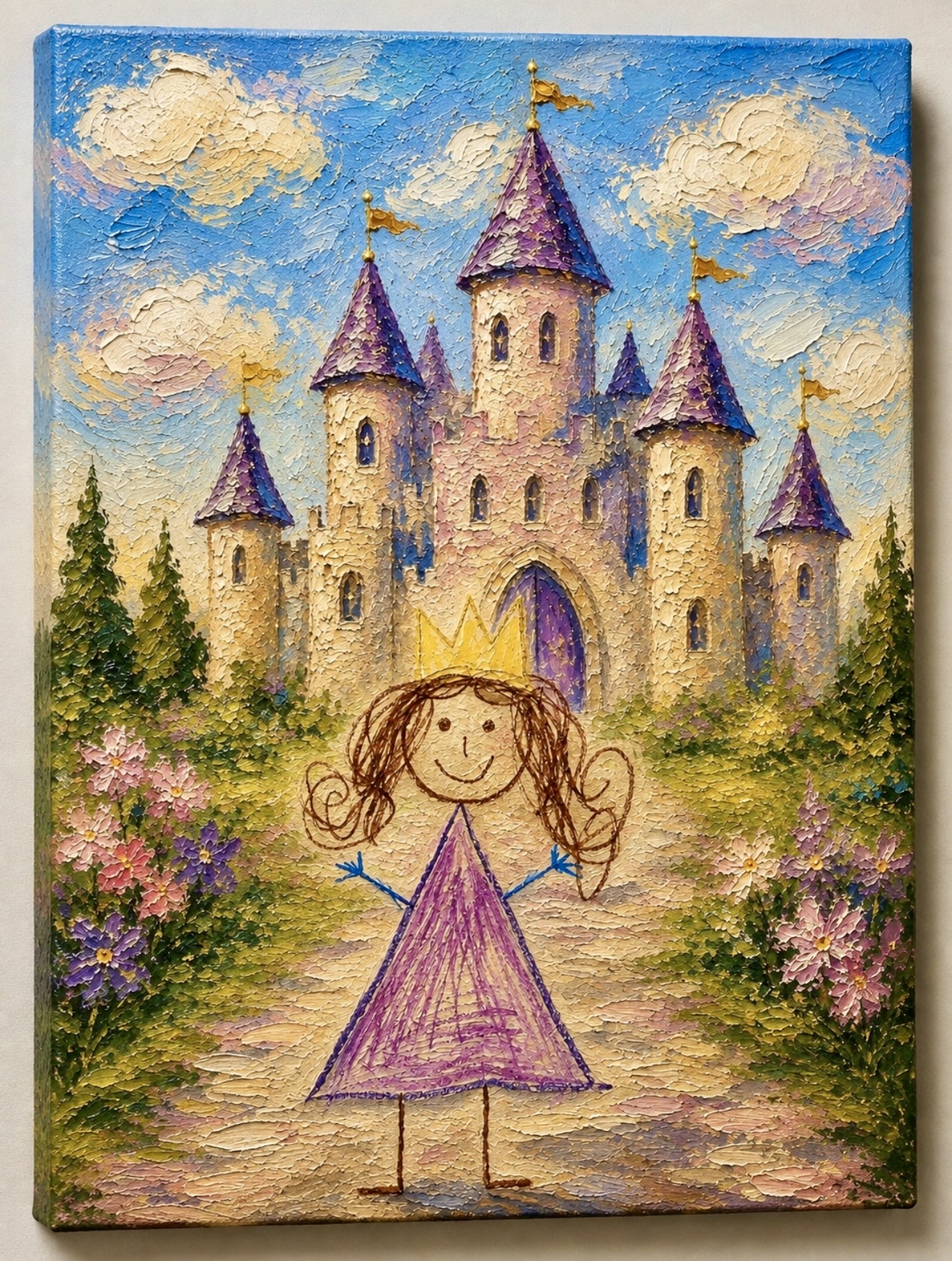 Castle Princess by age 5 - finished painting