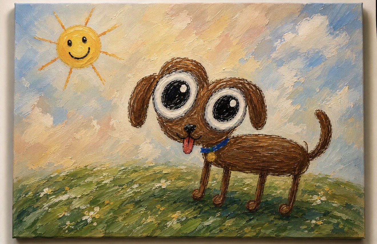 My Best Friend by age 6 - finished painting